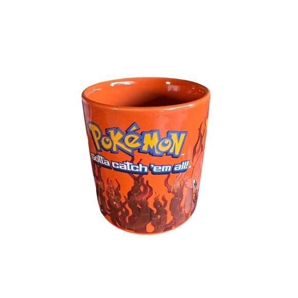 Pokémon Charmander Orange Foil Print Ceramic Coffee Mug 20oz "Gotta Catch Em All - Picture 2 of 5